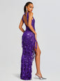 Libra Sequin Fringe Crochet Dress