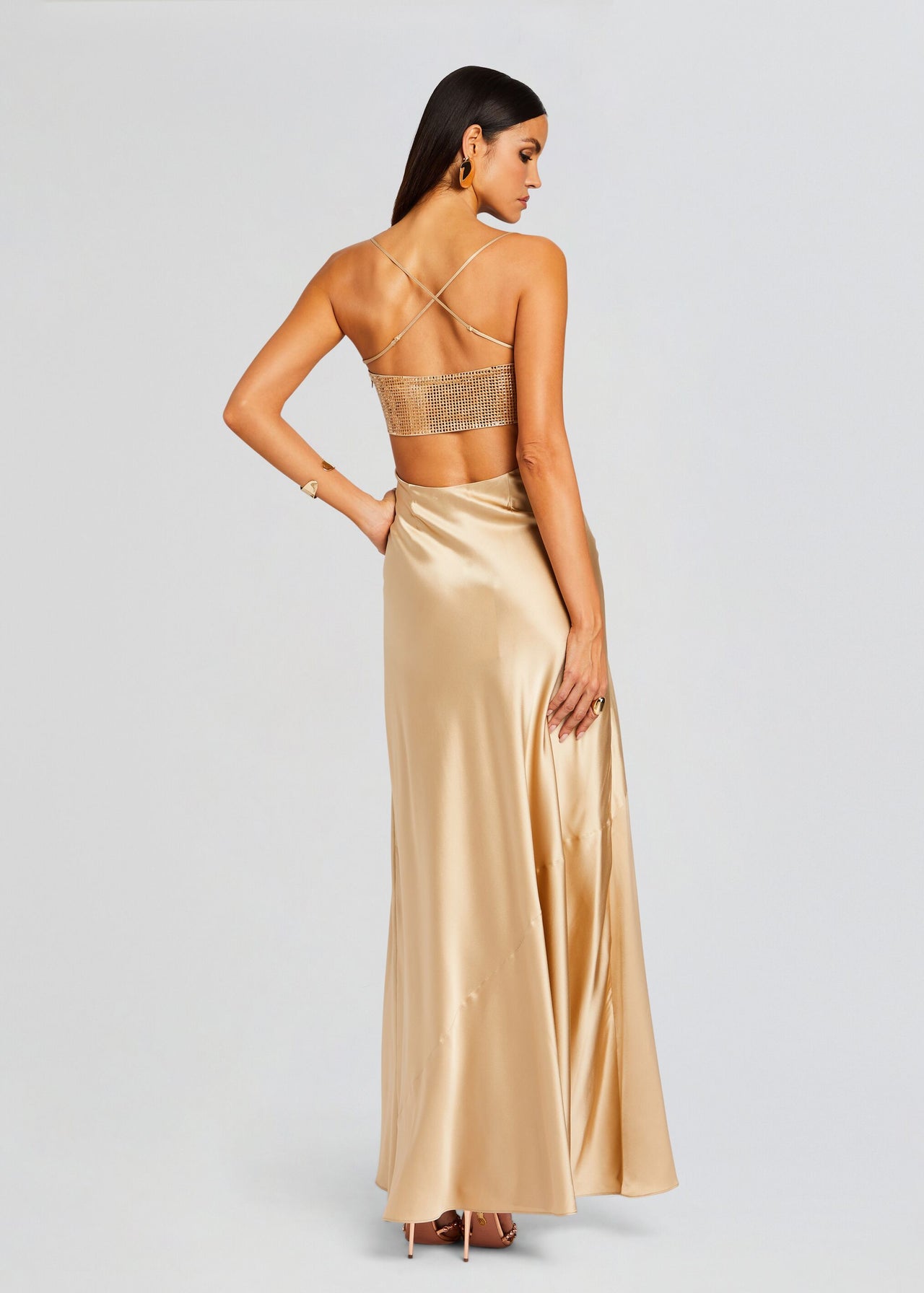 Emery Embellished Silk Dress Retrofete Emery Embellished Silk Dress Retrofete