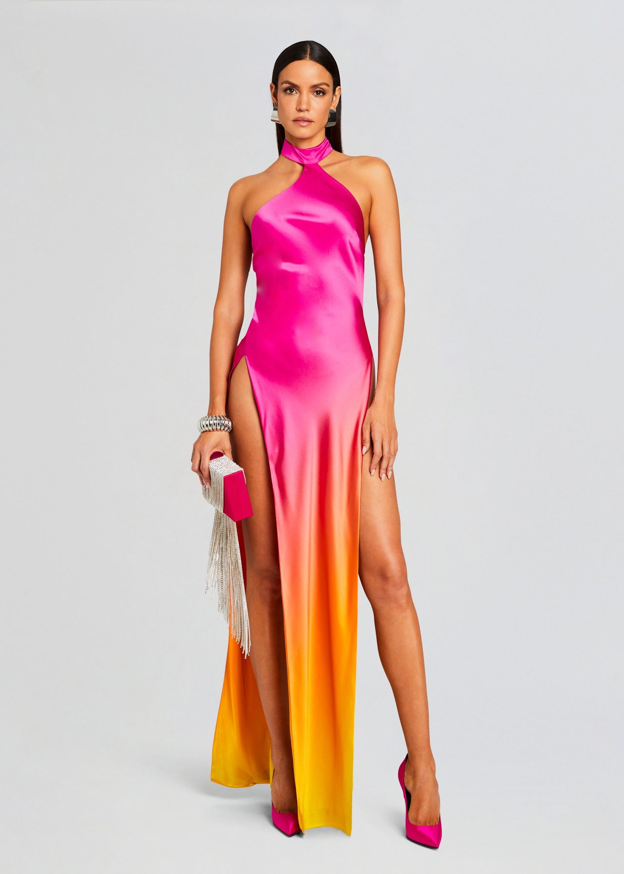 jagger maxi dress Jagger maxi open back silk dress-olive thesoil