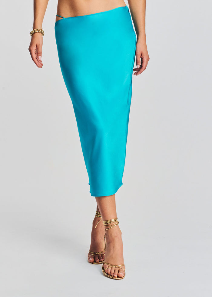 Penina Silk Midi Skirt