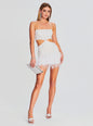 Beverly Sequin Feather Dress