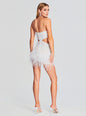 Beverly Sequin Feather Dress