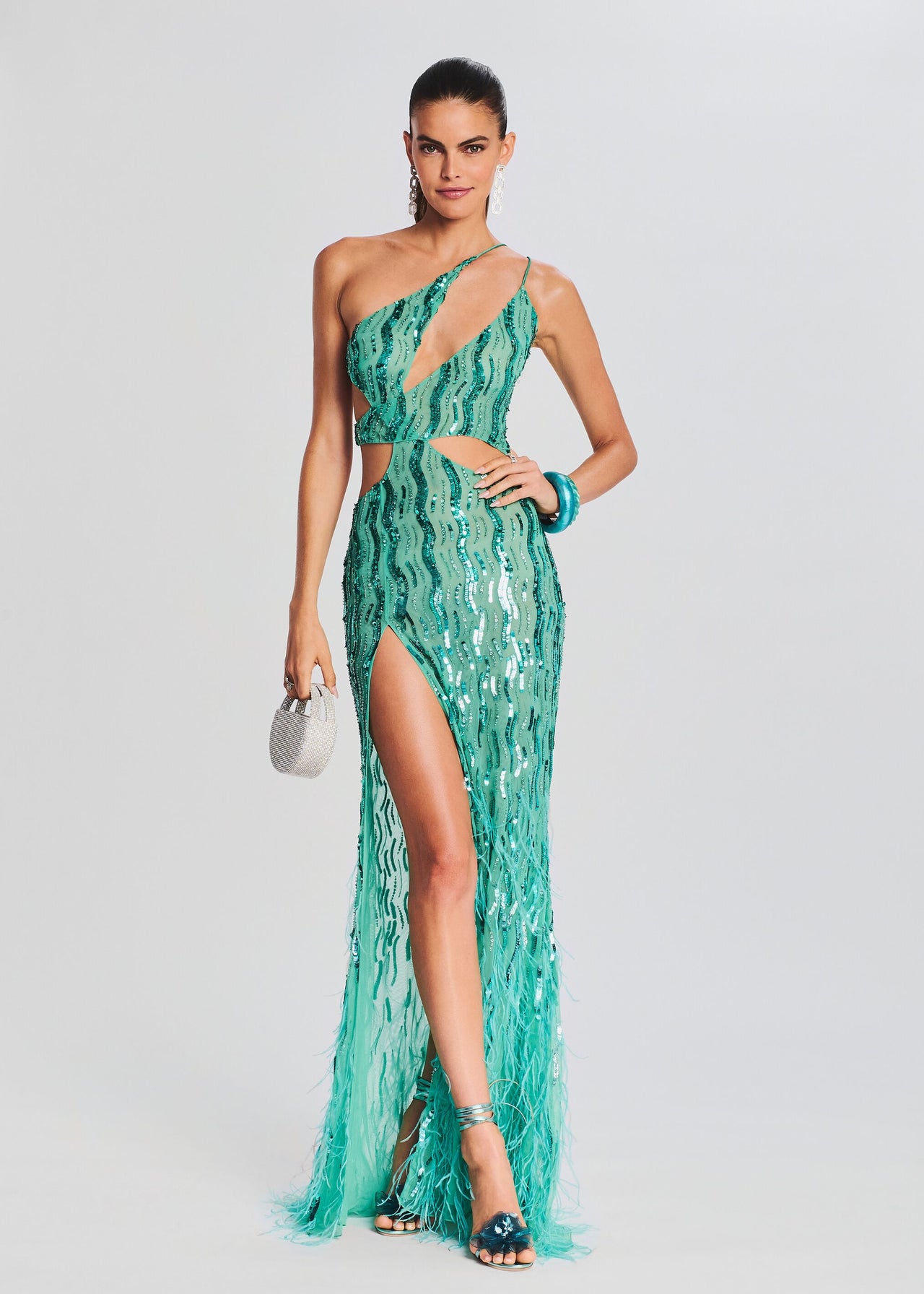 Vice Sequin Feather Dress