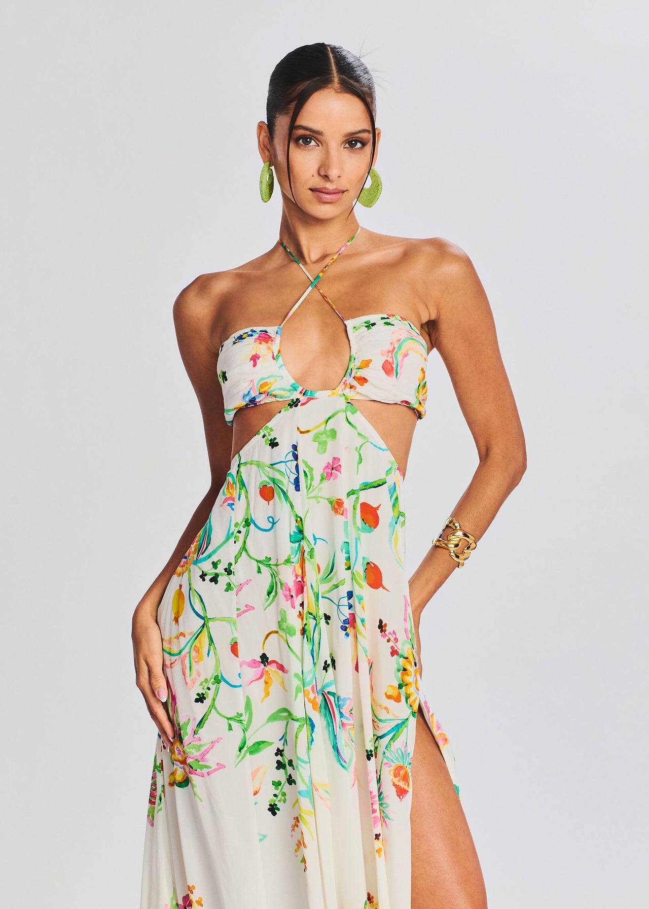 rococo sand susan mini dress ROCOCO SAND Susan Mini Dress in White Floral