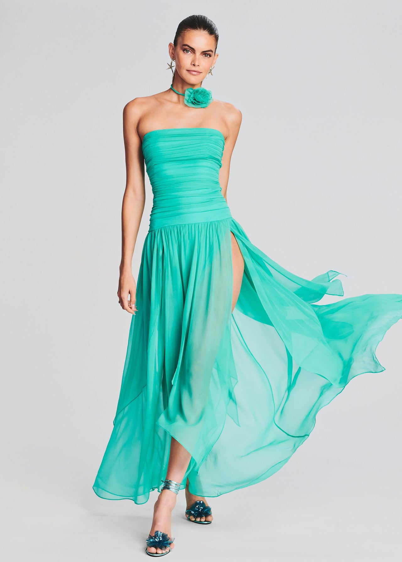 Perola Silk Chiffon Dress – Retrofete