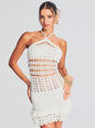 Eze Crochet Pearl Embellished Dress
