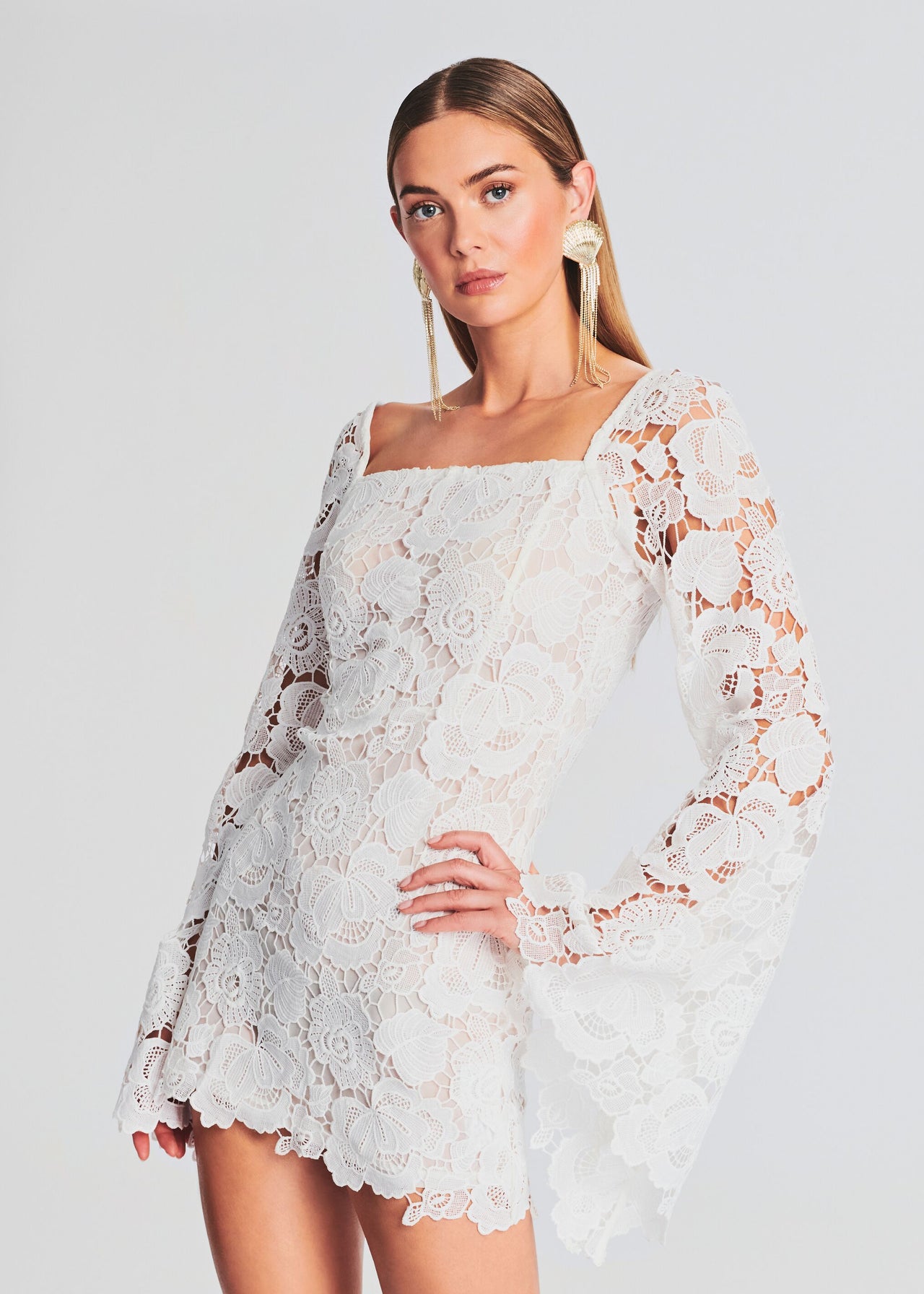 eliza lace dress JJ's House Scoop Sleeveless Trumpet Mermaid Lace Maxi Dress 2026