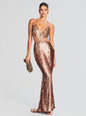 Miko Feather Sequin Dress