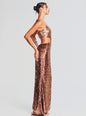 Miko Feather Sequin Dress