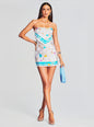 Wonda Strapless Silk Scarf Dress