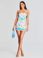 Wonda Strapless Silk Scarf Dress