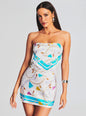 Wonda Strapless Silk Scarf Dress