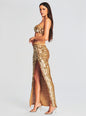 Lotus Feather Sequin Top