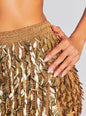 Steffy Feather Sequin Skirt