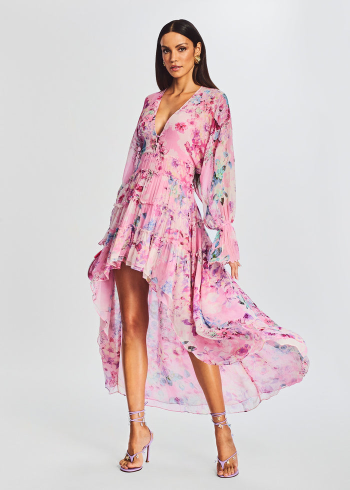 Sage High Low Dress