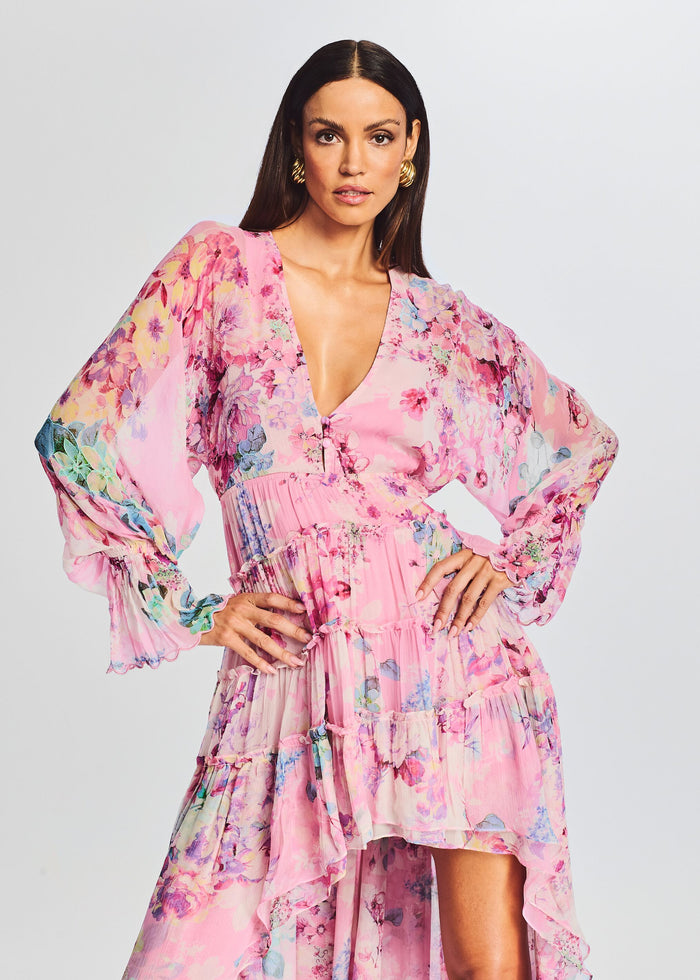 Sage High Low Dress
