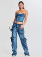 Allie Denim Top