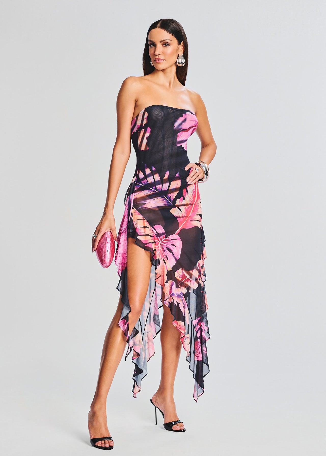 atlas silk dress L'Agence Atlas Silk Wrap Front Mini Dress