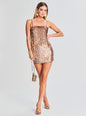 Nara Feather Sequin Dress