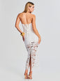 Eliza Lace Strapless Maxi Dress