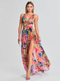 Plum Cut Out Maxi Dress