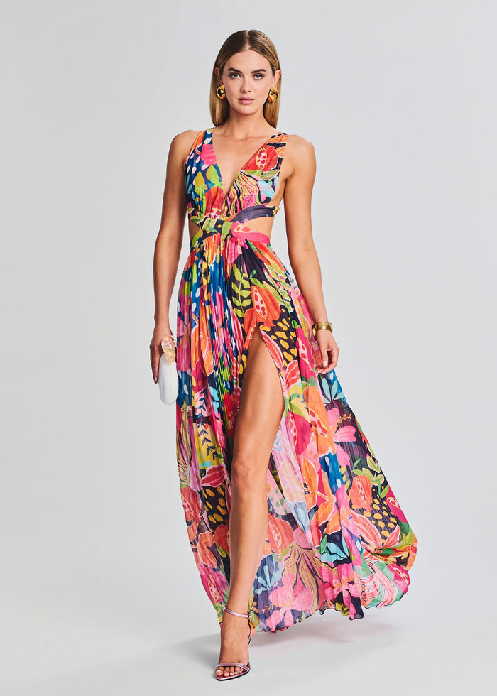 Plum Cut Out Maxi Dress