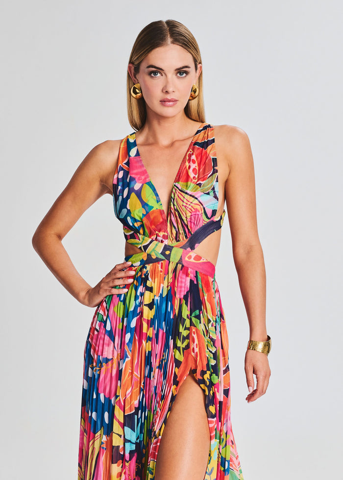 Plum Cut Out Maxi Dress