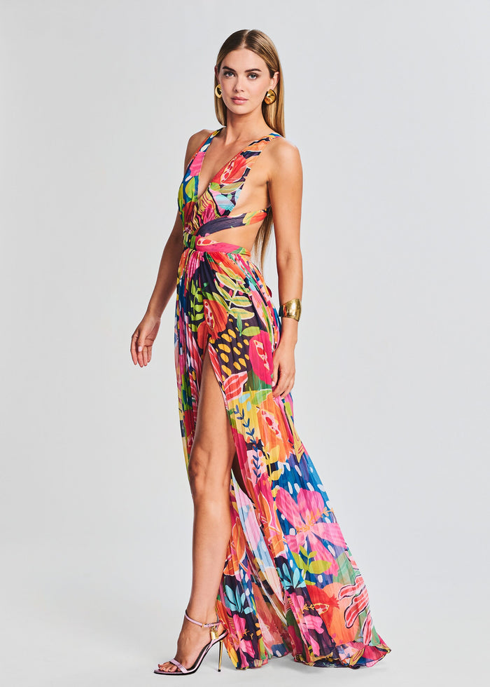 Plum Cut Out Maxi Dress