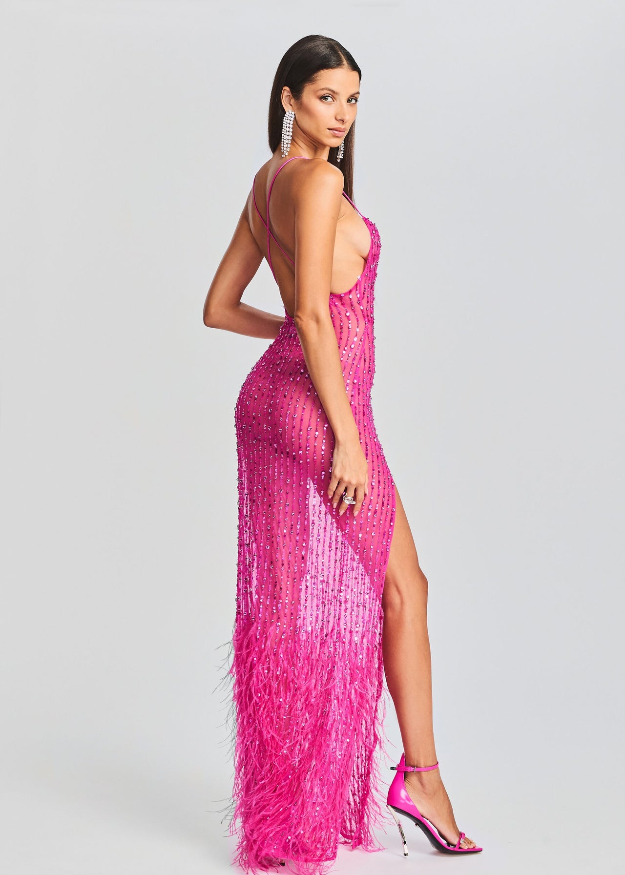 alessandra pink dress Bandeau Draped Mini Dress in Blush Pink - XL