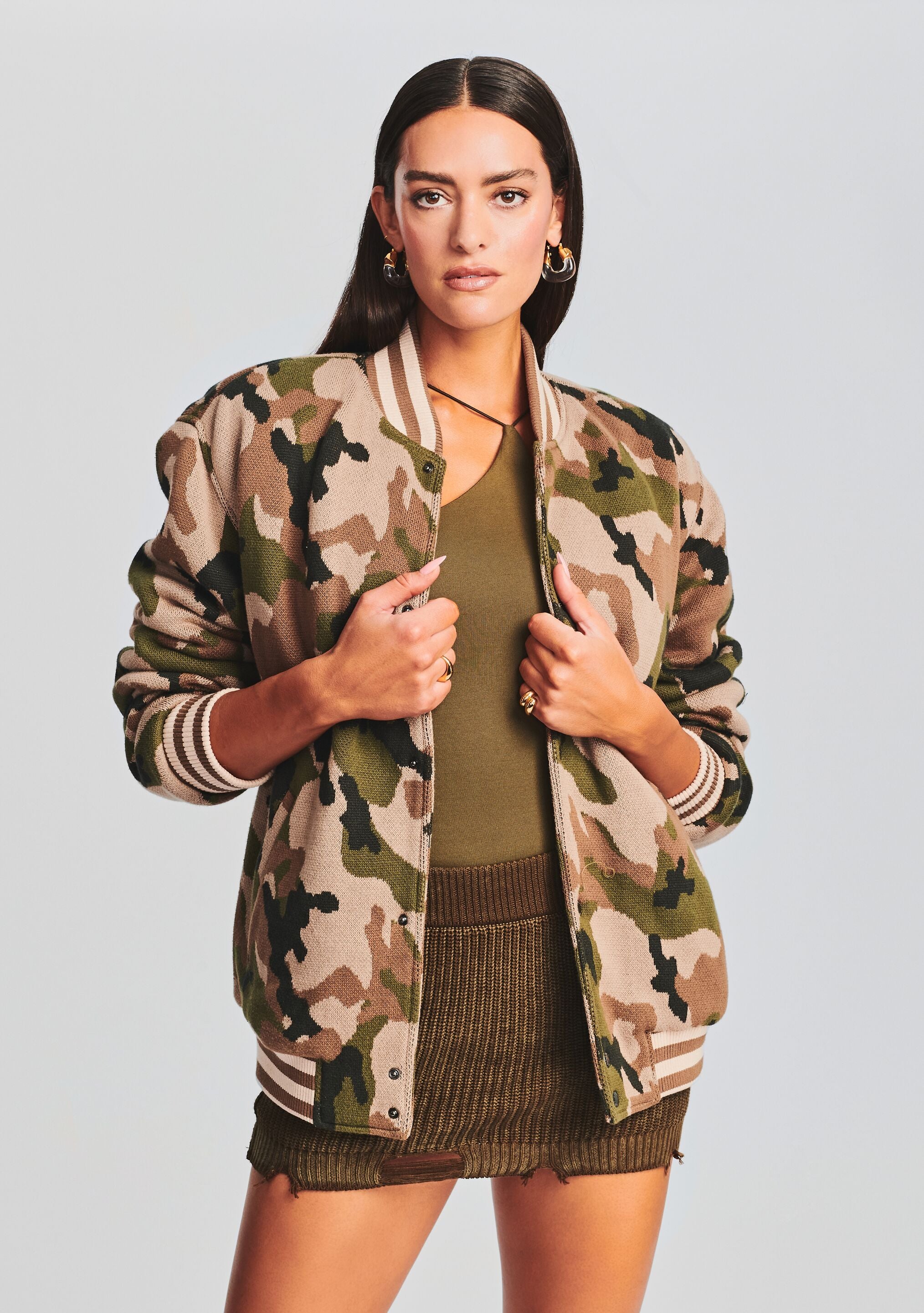 Express camo outlet cardigan