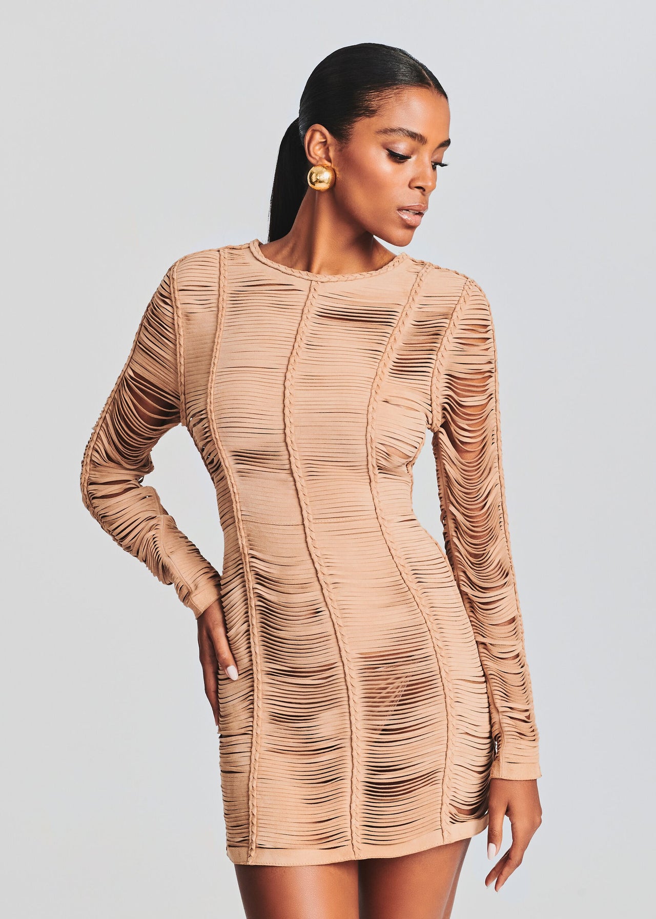 Ebony Suede Leather Dress