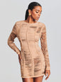Ebony Suede Leather Dress