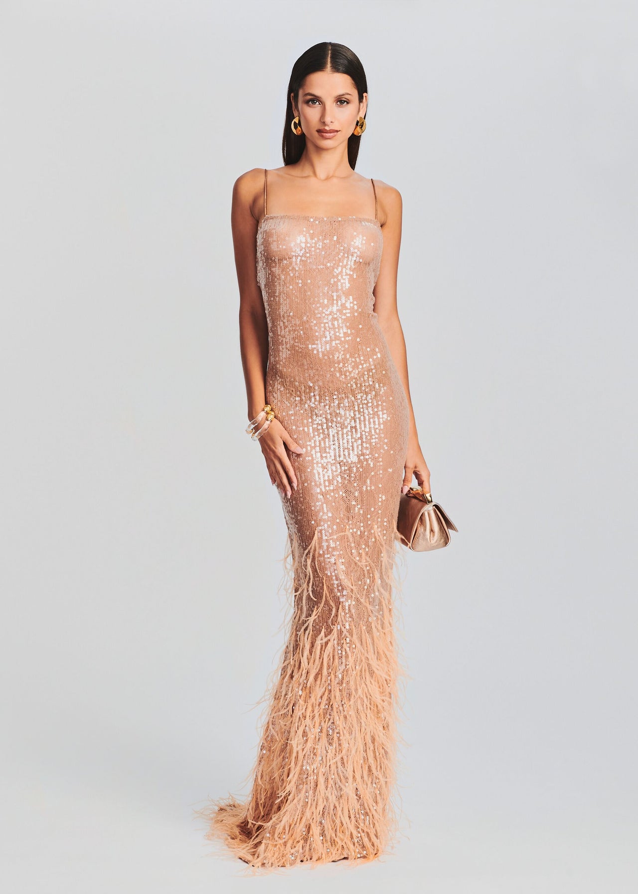 Odessa Sequin Feather Dress Retrofete Odessa Sequin Feather Dress Retrofete