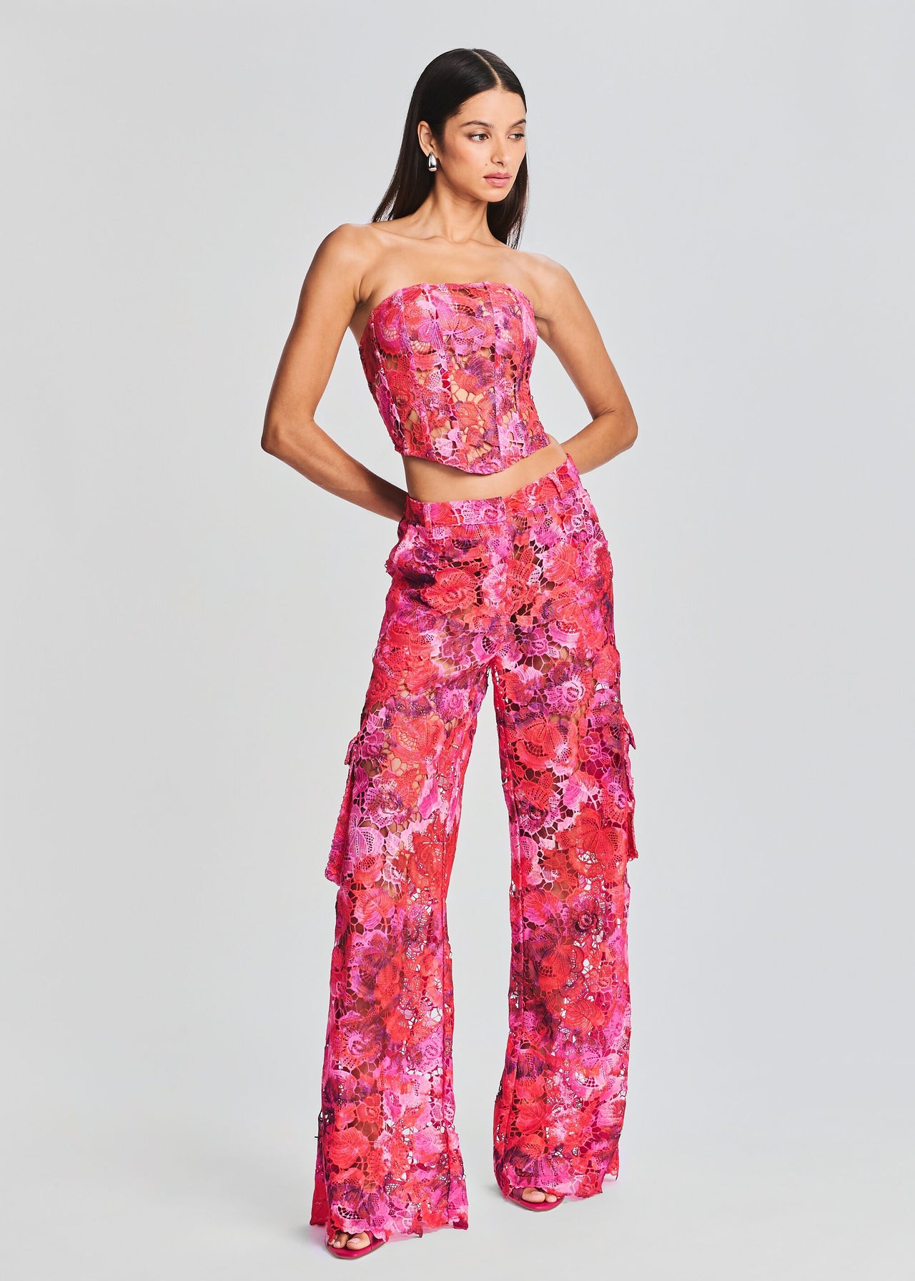 buy keepsake floral print side slit ruffle detail dress Heron Preston -  IetpShops Norway - product eng 1030062 C P Company Cargo pants Pant