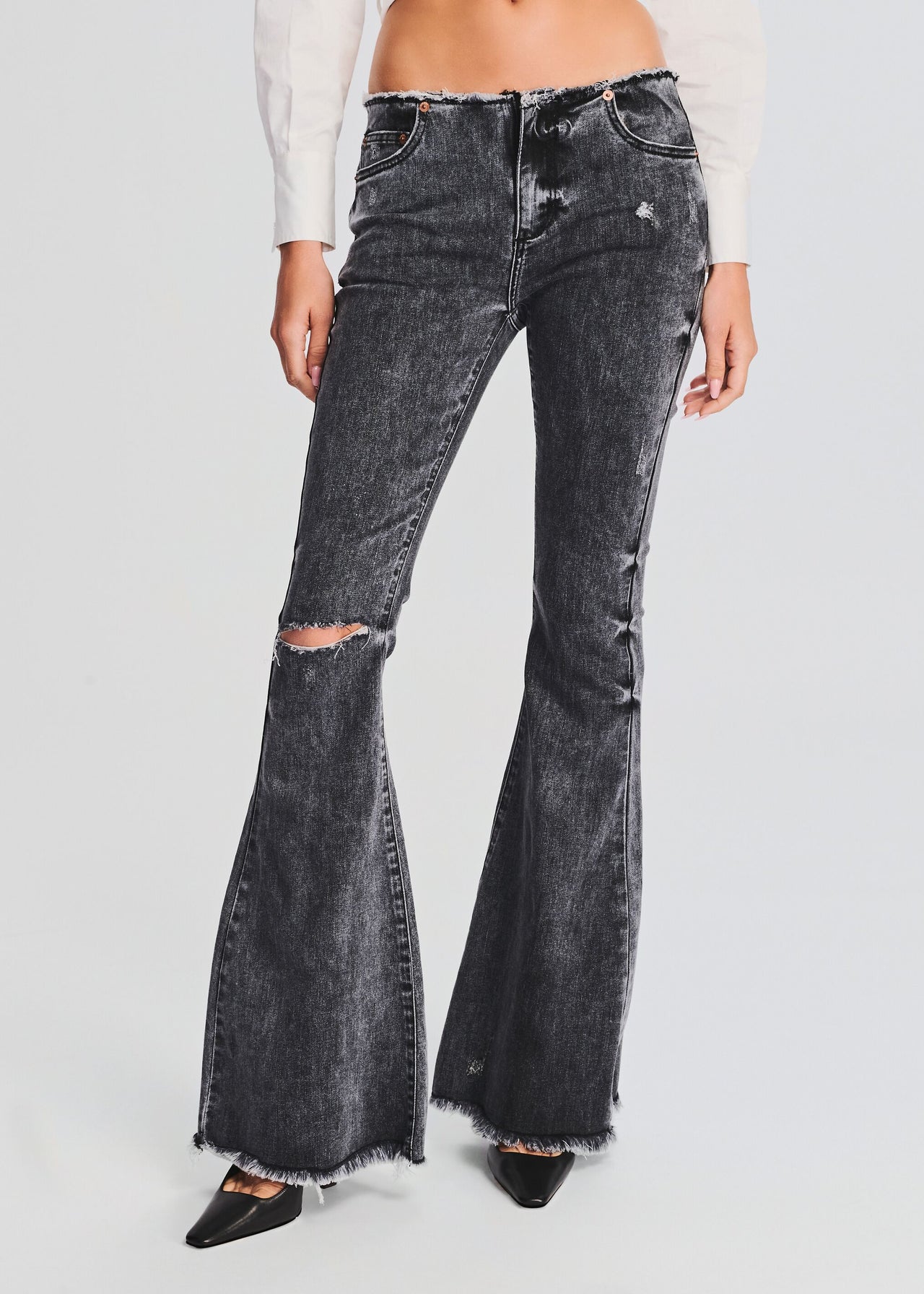 Flare Low-Rise Pants