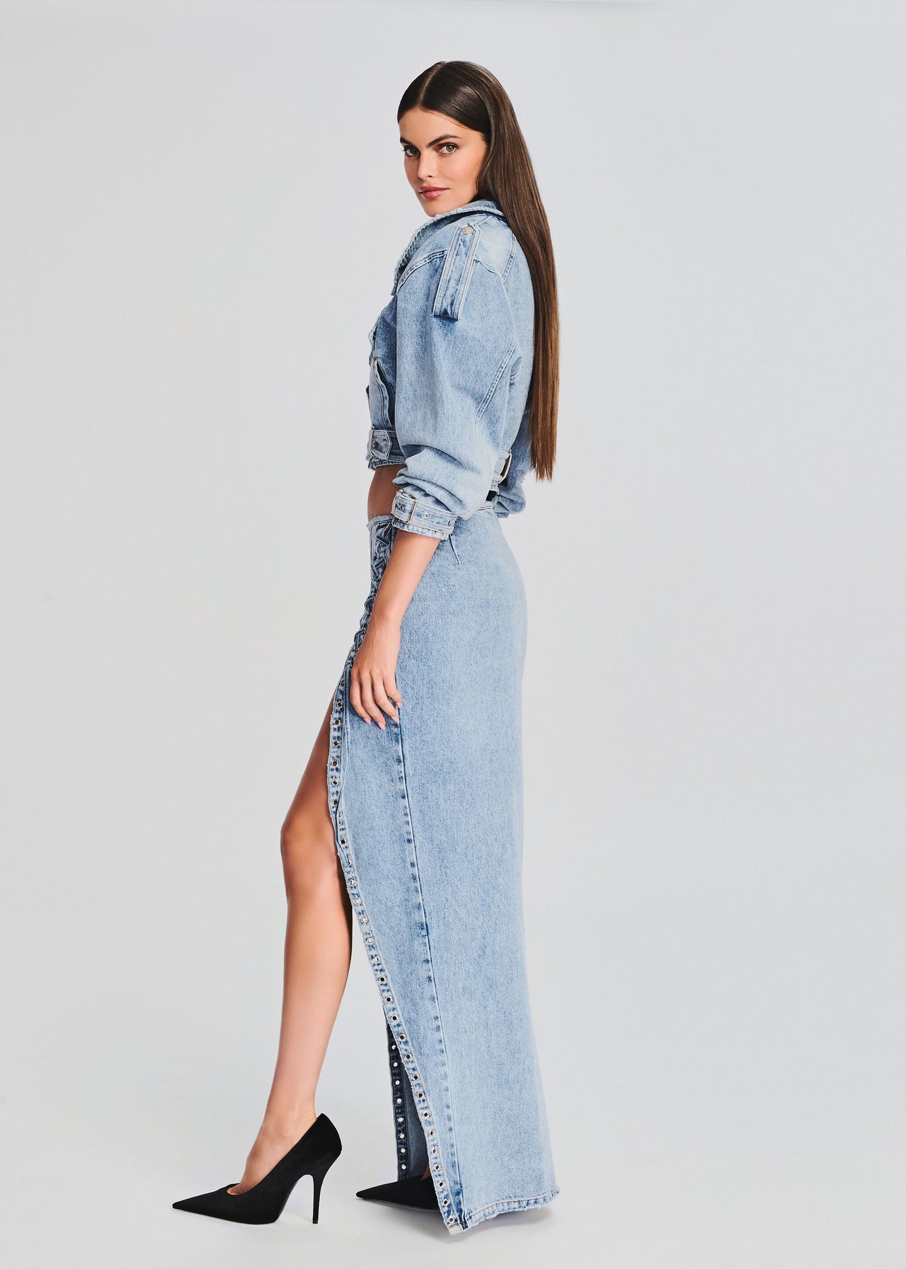 Retrofete Zahlia Skirt in Blue - Alani Retrofete Zahlia Skirt in Blue - Alani