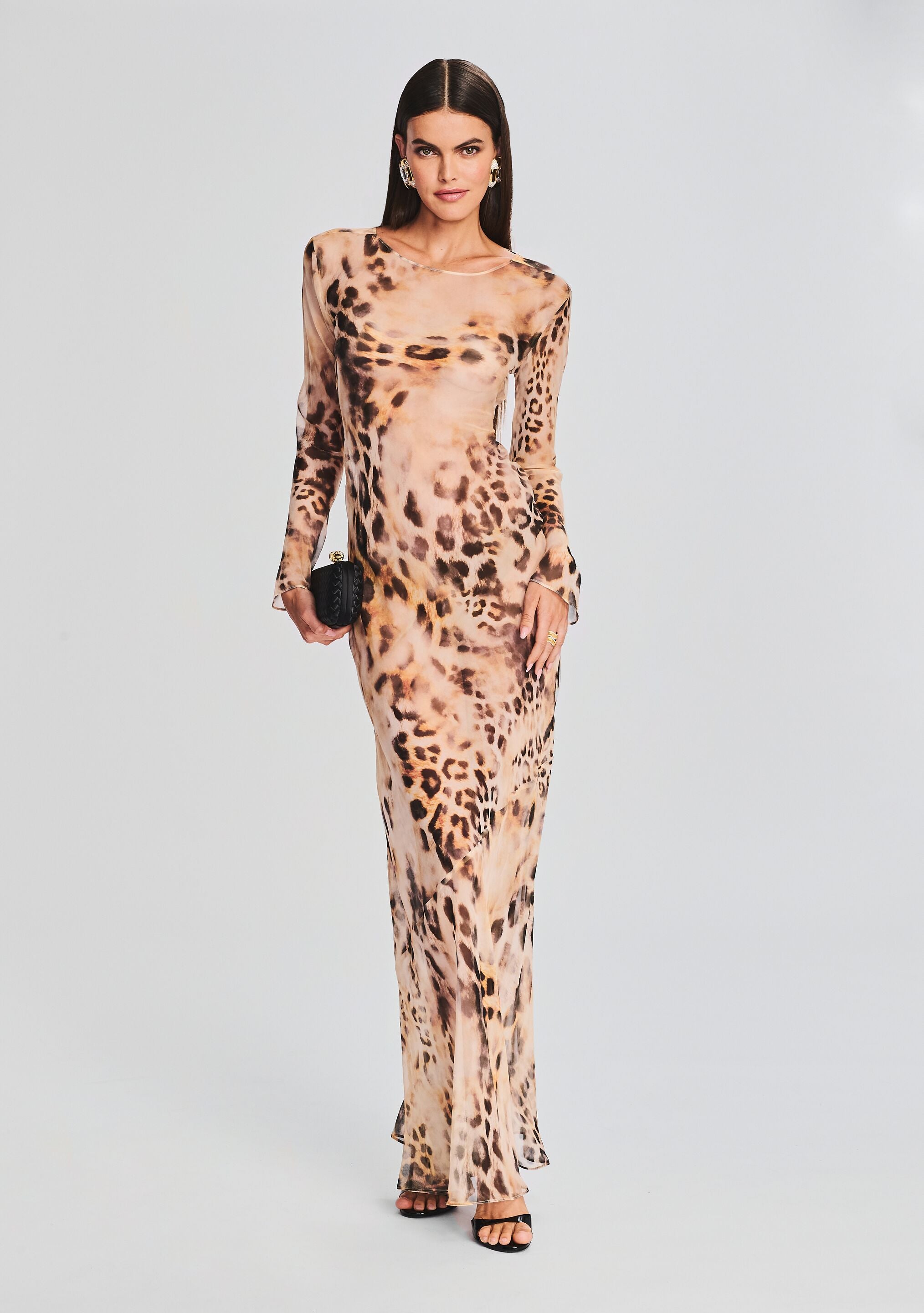 Cheetah sales silk dress