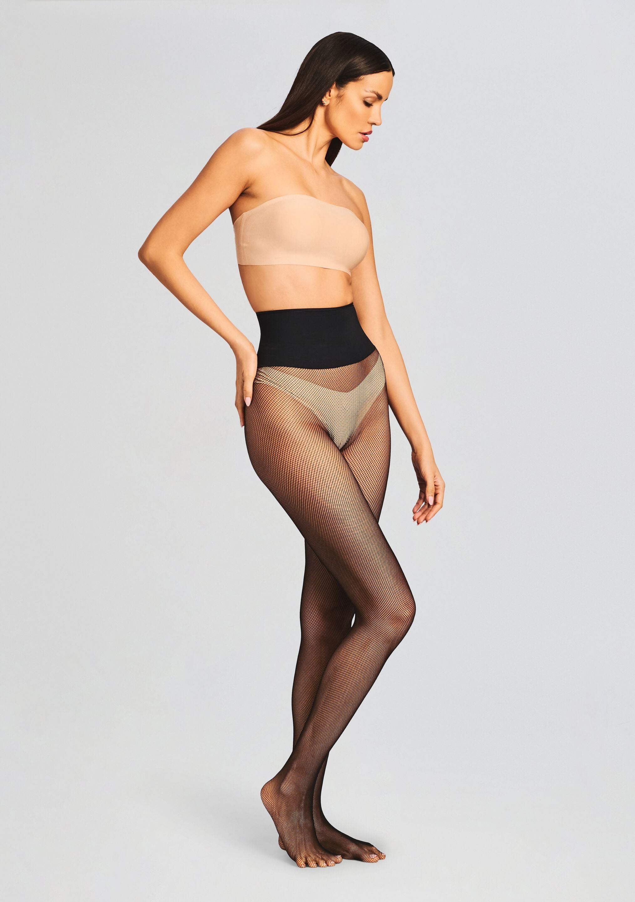 Cropped fishnet tights sale