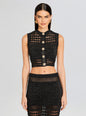 Delma Knit Crochet Top