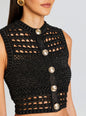 Delma Knit Crochet Top
