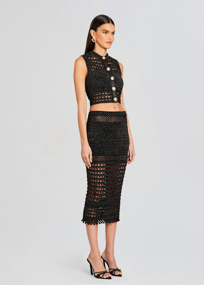 Delma Knit Crochet Top
