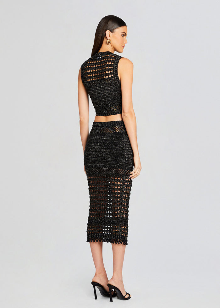 Delma Knit Crochet Top