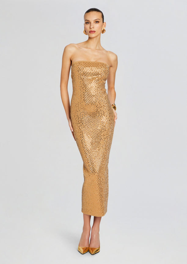 Boa Embellished Knit Dress