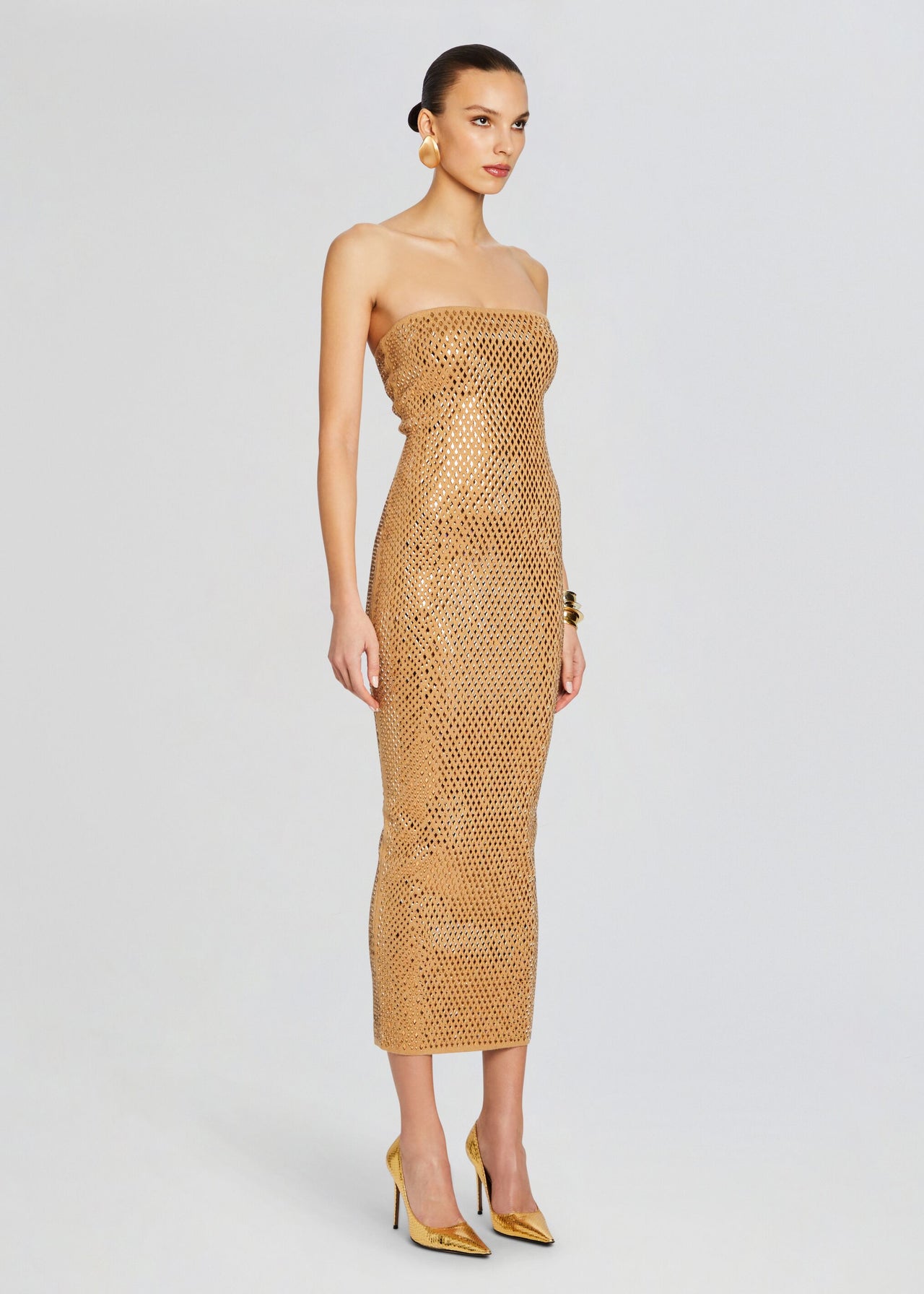 Knit Gold Dress | Gold Sequin Sparkle Boa Dress | Retrofte Retrofete Knit Gold Dress | Gold Sequin Sparkle Boa Dress | Retrofte Retrofete