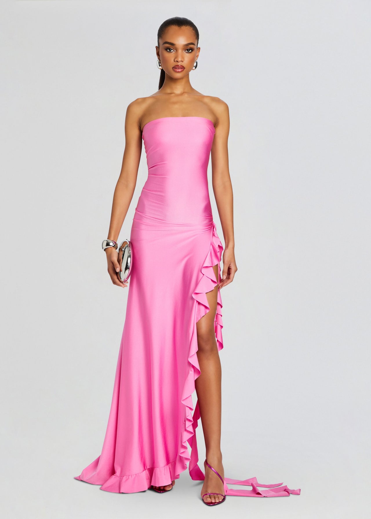 Retrofete Pink Strapless Dress Eliza Lace Strapless Mini Dress Retrofete Retrofete Pink Strapless Dress Eliza Lace Strapless Mini Dress Retrofete