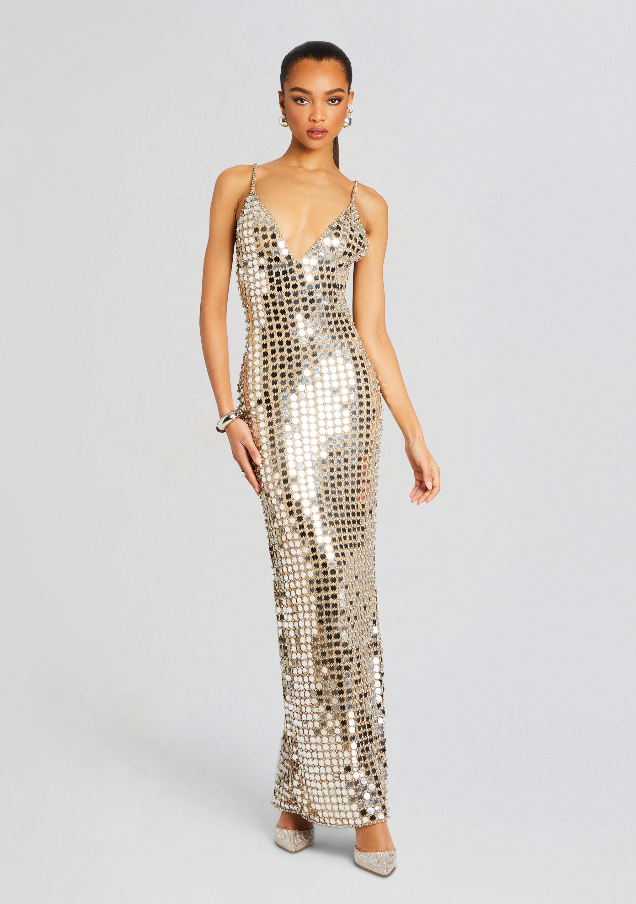 ワンピース GOLDEN  DELUXE BRAND DRESS Gabourne Strapless Midi Dress - Gold Sequin - Petal & Pup USA