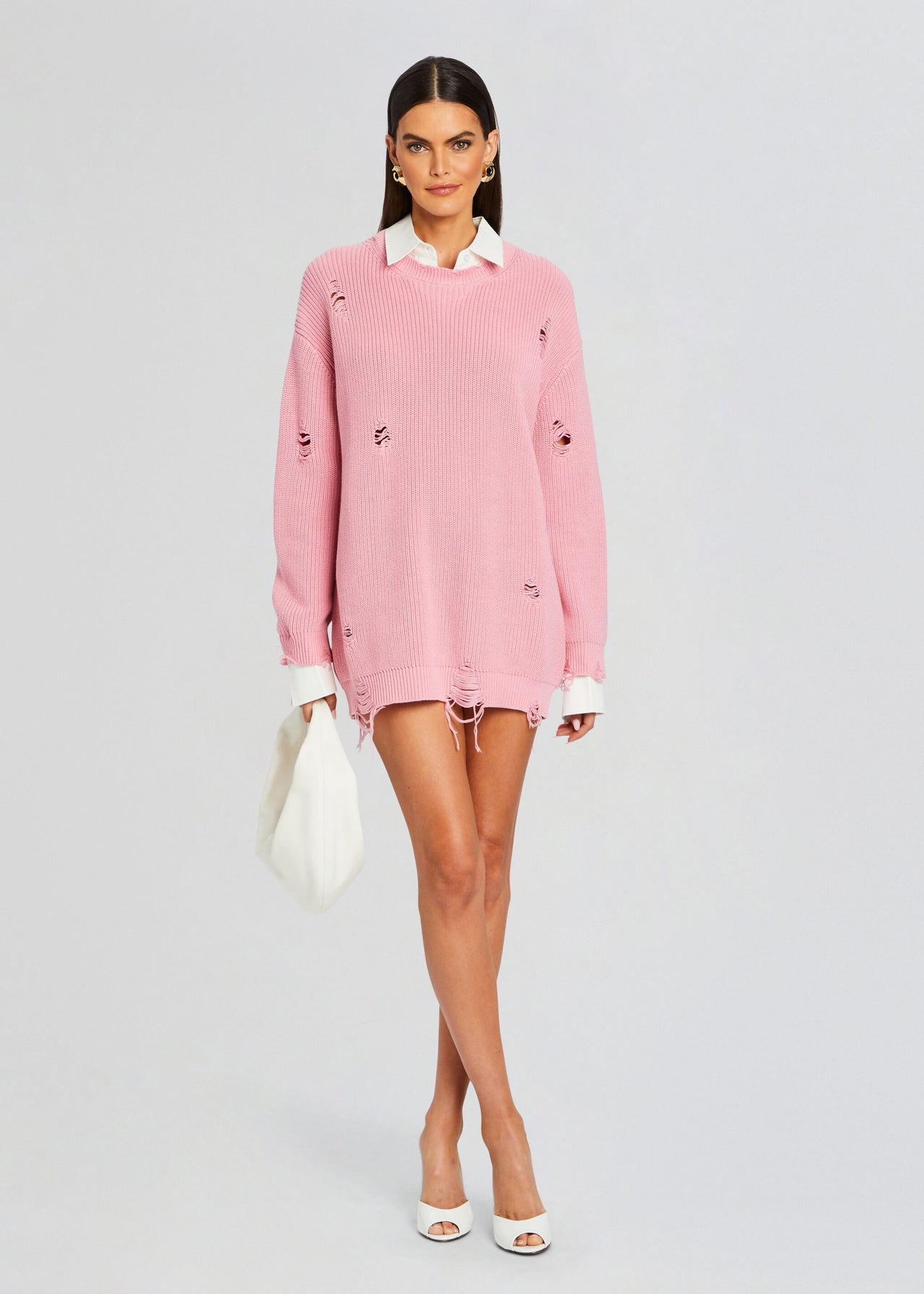 pink sweater dress outfit This Season's Must Have Sweater Dress To Splurge On Right Now