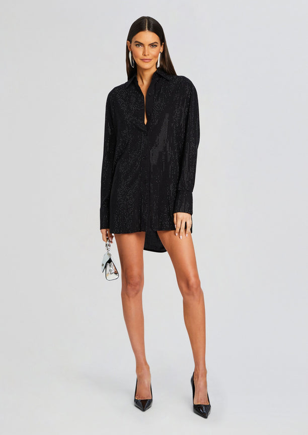 Maddox Embellished Shirt Dress