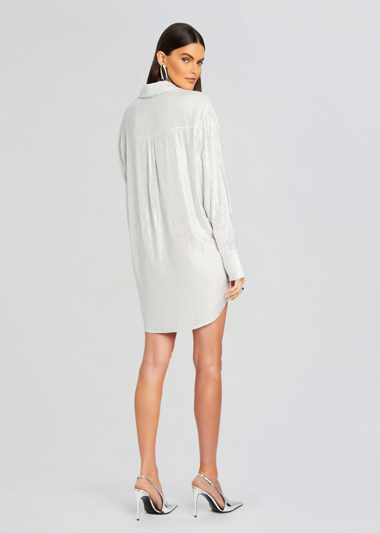 Maddox Embellished Shirt Dress Retrofete Maddox Embellished Shirt Dress Retrofete