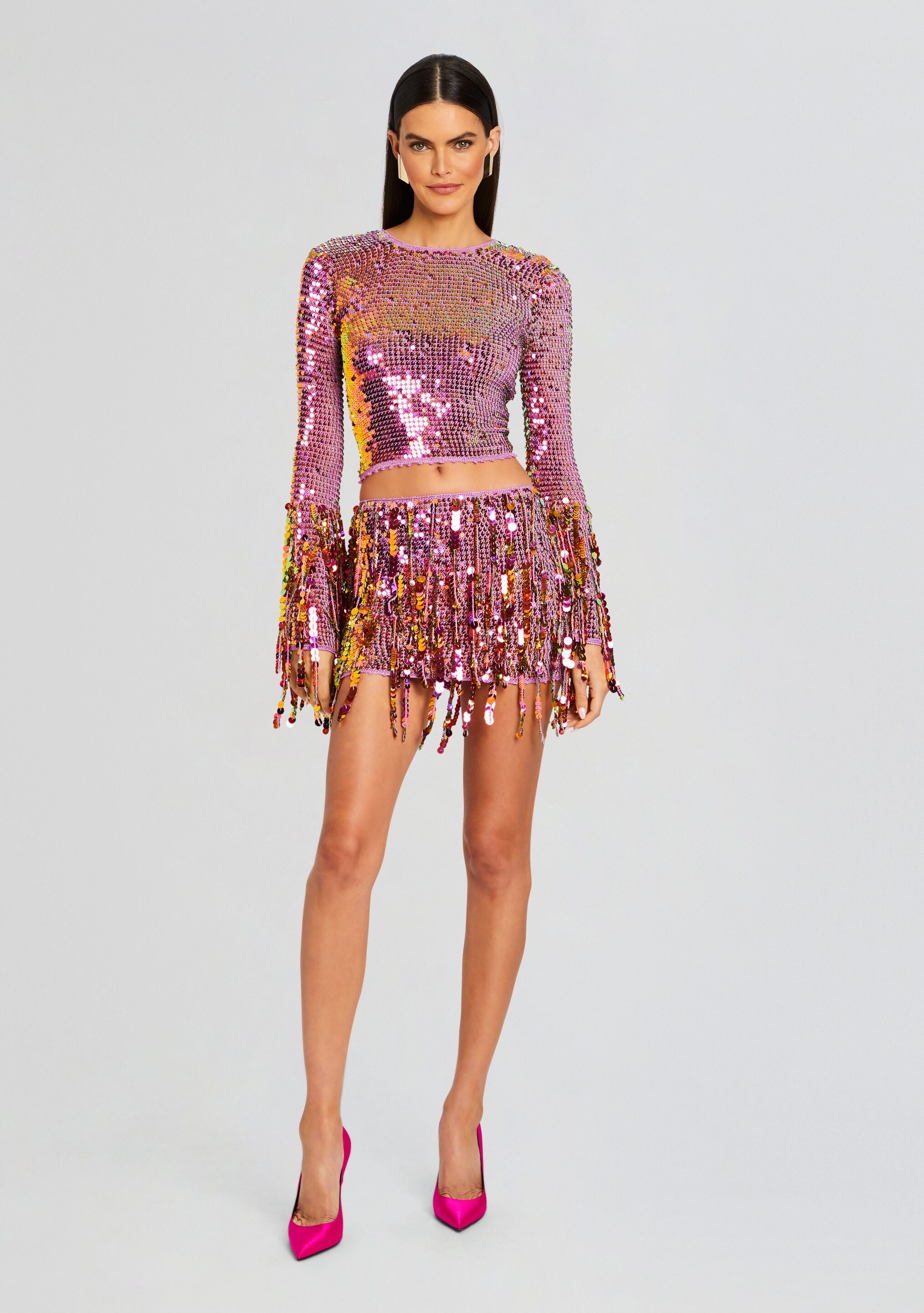 Nicola Sequin Fringe Crochet Skirt – Retrofete Nicola Sequin Fringe Crochet Skirt – Retrofete